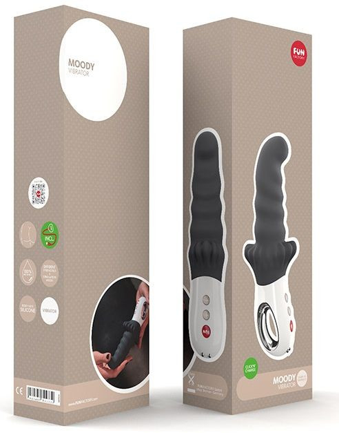 Чёрный вибромассажёр G5 Vibe MOODY - 18,8 см., Fun Factory