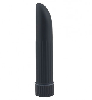 Чёрный классический вибратор AQUA SILK LADYFINGER BLACK - 12 см., Seven Creations
