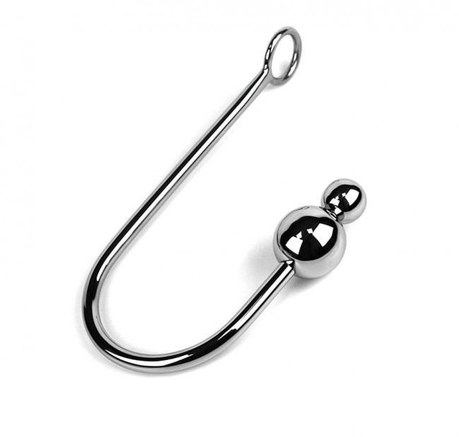 Анальный крюк Double Ball hook с двумя шариками на кончике, House of steel Анальный крюк Double Ball hook с двумя шариками на кончике, House of steel