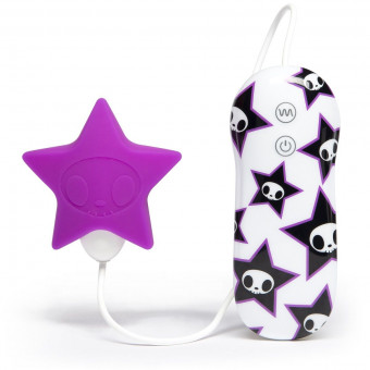 Фиолетовый клиторальный стимулятор-звезда SILICONE PINK STAR CLITORAL VIBRATOR, Tokidoki