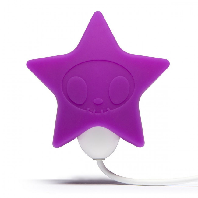 Фиолетовый клиторальный стимулятор-звезда SILICONE PINK STAR CLITORAL VIBRATOR, Tokidoki