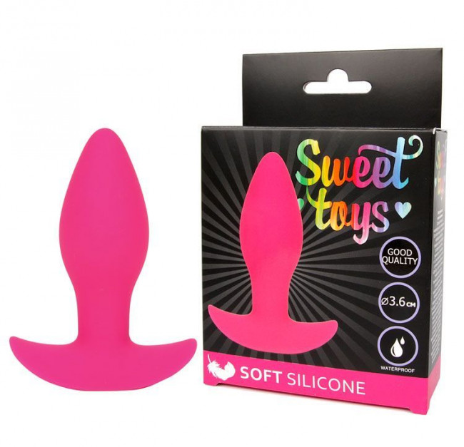 Розовая анальная втулка Sweet Toys - 8,5 см., Bior toys