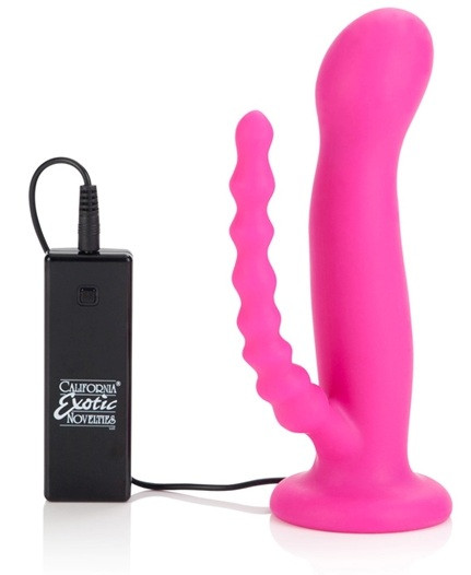 Вибратор с гибким анальным стимулятором, California Exotic Novelties