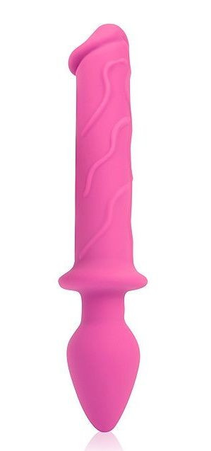 Двусторонний вагинально-анальный стимулятор розового цвета - 23 см., Bior toys Двусторонний вагинально-анальный стимулятор розового цвета - 23 см., Bior toys