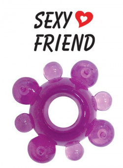 Фиолетовое эрекционное кольцо Sexy Friend , Bior toys