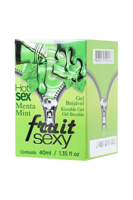 Массажное масло FRUIT SEXY Mint с ароматом мяты и разогревающим эффектом - 40 мл., INTT