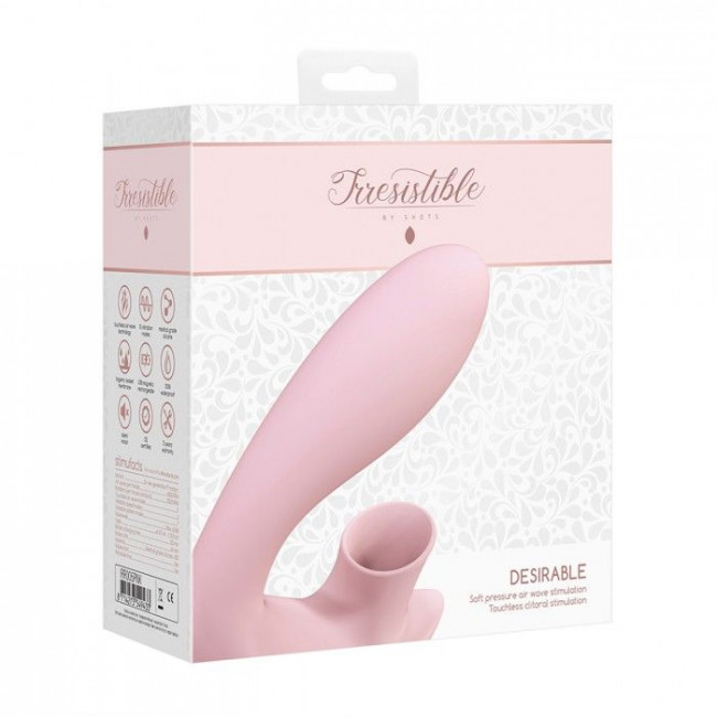 Розовый вибратор для G-точки Irresistible Desirable с бесконтактной клиторальной стимуляцией, Irresistible Розовый вибратор для G-точки Irresistible Desirable с бесконтактной клиторальной стимуляцией, Irresistible