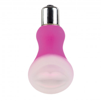 Массажер розового цвета со съемной насадкой для заморозки Posh Silicone Kiss, California Exotic Novelties