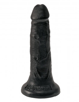 Черный анальный фаллоимитатор на присоске 5" Cock - 14 см., Pipedream