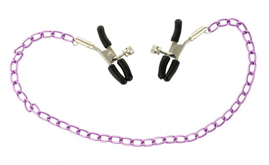 Металлическая цепочка на соски с зажимами Nipple Chain, Seven Creations