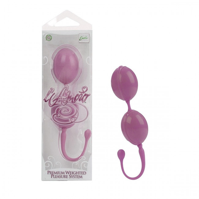 Розовые каплевидные вагинальные шарики L'amour Premium Weighted Pleasure System, California Exotic Novelties Розовые каплевидные вагинальные шарики L'amour Premium Weighted Pleasure System, California Exotic Novelties