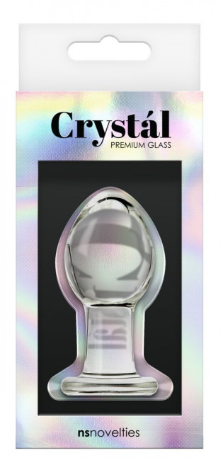 Прозрачная анальная пробка Crystal Medium - 7,6 см.