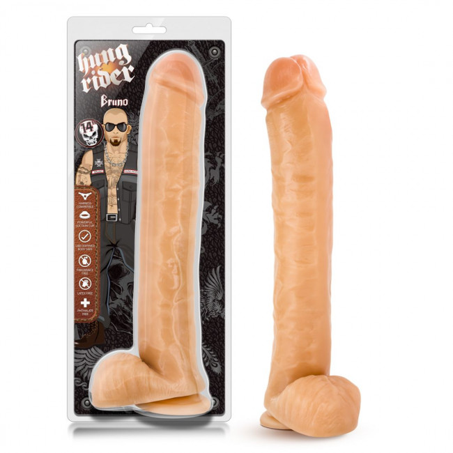 Телесный фаллоимитатор-гигант Hung Rider Bruno - 35,6 см., Blush Novelties