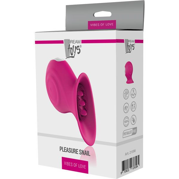 Розовый клиторальный стимулятор PLEASURE SNAIL, Dream Toys