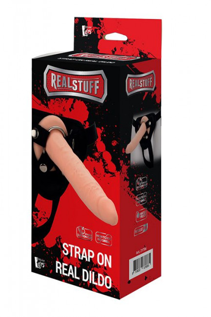 Телесный страпон на черных трусиках STRAP ON REAL DILDO - 20 см. Телесный страпон на черных трусиках STRAP ON REAL DILDO - 20 см.