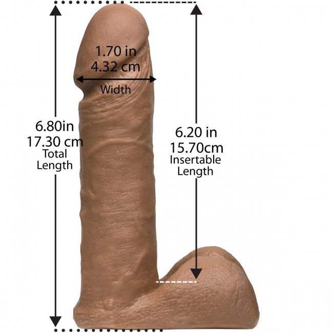 Насадка-мулат для трусиков Vac-U-Lock 6" ULTRASKYN Cock - 17,3 см., Doc Johnson Насадка-мулат для трусиков Vac-U-Lock 6" ULTRASKYN Cock - 17,3 см., Doc Johnson