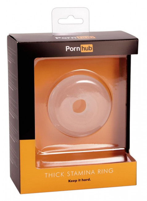 Прозрачное широкое эрекционное кольцо Thick Stamina Ring, Pornhub