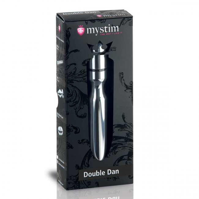 Фаллос для интенсивного электросекса Double Dan - 15,5 см., MyStim