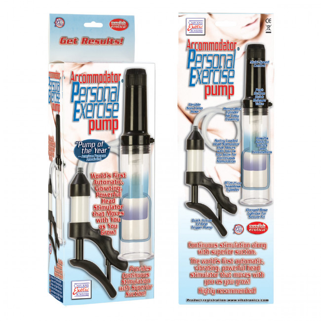 Вакуумная помпа Accommodator Personal Exercise Penis Pump с вибрацией, California Exotic Novelties