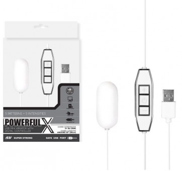 Белое виброяйцо с контроллером, работающее от USB, NMC