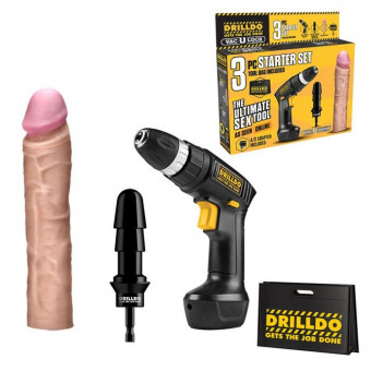 Секс-набор из 3 предметов DRILLDO STARTER SET 3 PIECE, Drilldo