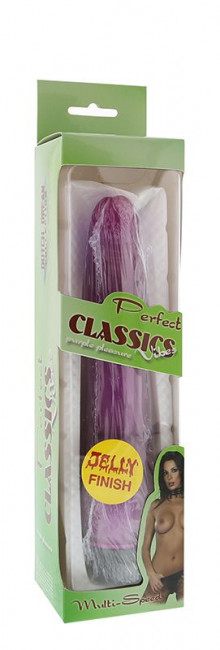 Фиолетовый вибратор с "юбочкой" шипов DDC PURPLE MULTISPEED VIBRATOR - 17,8 см., Seven Creations