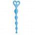 Голубая анальная цепочка с рёбрышками Climax Anal Silicone Stripes - 20,3 см., Topco Sales