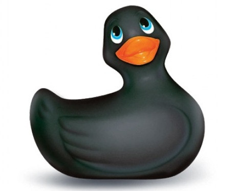 Чёрный вибратор-утенок I Rub My Duckie, Big Teaze Toys