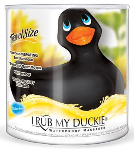 Чёрный вибратор-утенок I Rub My Duckie, Big Teaze Toys