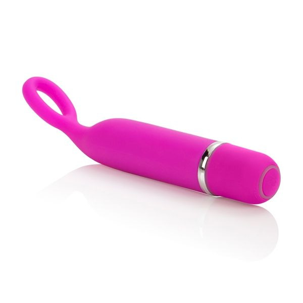 Розовый мини-вибромассажер Lia Mini Massager Plesure O - 11,5 см., California Exotic Novelties