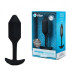 Чёрная пробка для ношения с вибрацией Snug Plug 2 - 11,4 см., b-Vibe Чёрная пробка для ношения с вибрацией Snug Plug 2 - 11,4 см., b-Vibe