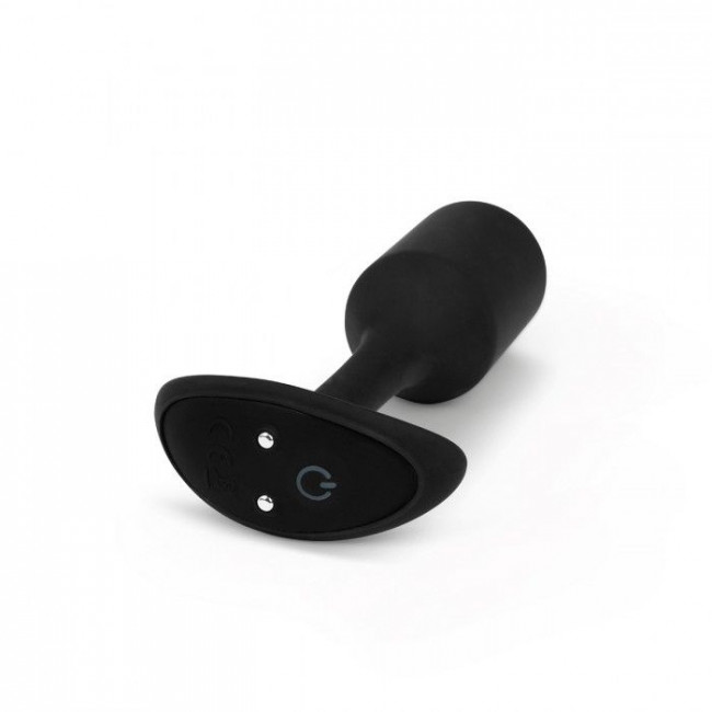 Чёрная пробка для ношения с вибрацией Snug Plug 2 - 11,4 см., b-Vibe Чёрная пробка для ношения с вибрацией Snug Plug 2 - 11,4 см., b-Vibe