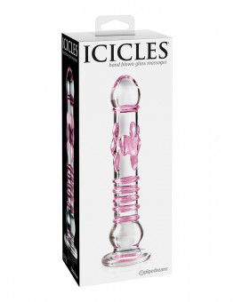 Стеклянный фаллоимитатор ICICLES № 6 - 21,6 см., Pipedream