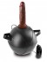 Мини-мяч с фаллической насадкой коричневого цвета и вибрацией Vibrating Mini Sex Ball with 7" Dildo - 17,7 см., Pipedream