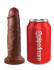 Мини-мяч с фаллической насадкой коричневого цвета и вибрацией Vibrating Mini Sex Ball with 7" Dildo - 17,7 см., Pipedream