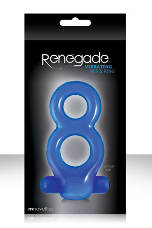 Синее эрекционное вибро-кольцо RENEGADE MAN, NS Novelties