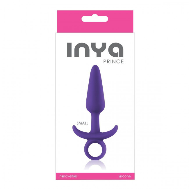 Фиолетовая анальная пробка с держателем INYA Prince Small - 11,4 см., NS Novelties Фиолетовая анальная пробка с держателем INYA Prince Small - 11,4 см., NS Novelties