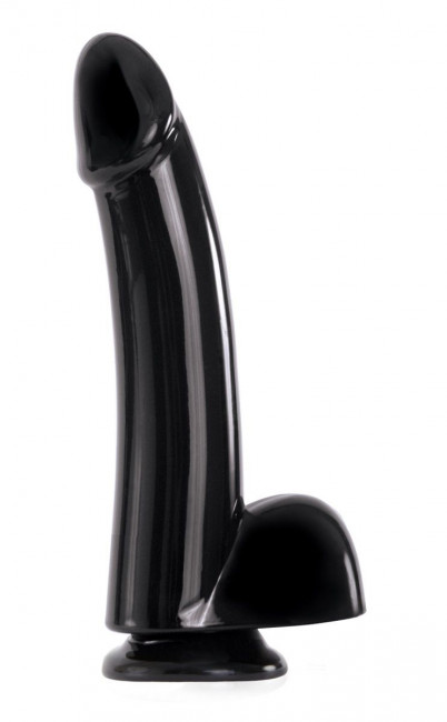 Чёрный гладкий фаллоимитатор на присоске 5 Smooth Dong - 14 см., NS Novelties Чёрный гладкий фаллоимитатор на присоске 5 Smooth Dong - 14 см., NS Novelties