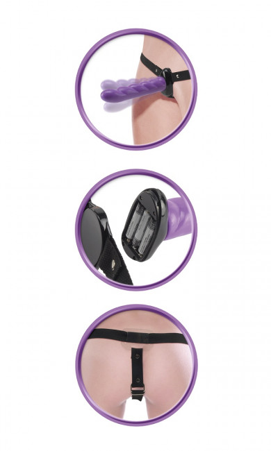 Страпон с вибрацией Twist n Shout Vibrating Strap-On - 18 см., Pipedream