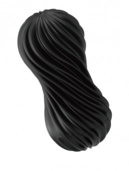 Мастурбатор FLEX Rocky Black с плотным рельефом, Tenga