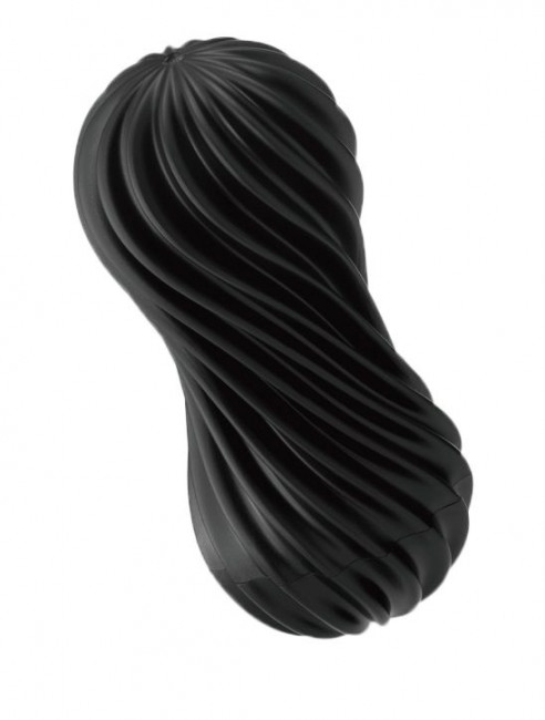 Мастурбатор FLEX Rocky Black с плотным рельефом, Tenga