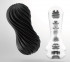 Мастурбатор FLEX Rocky Black с плотным рельефом, Tenga