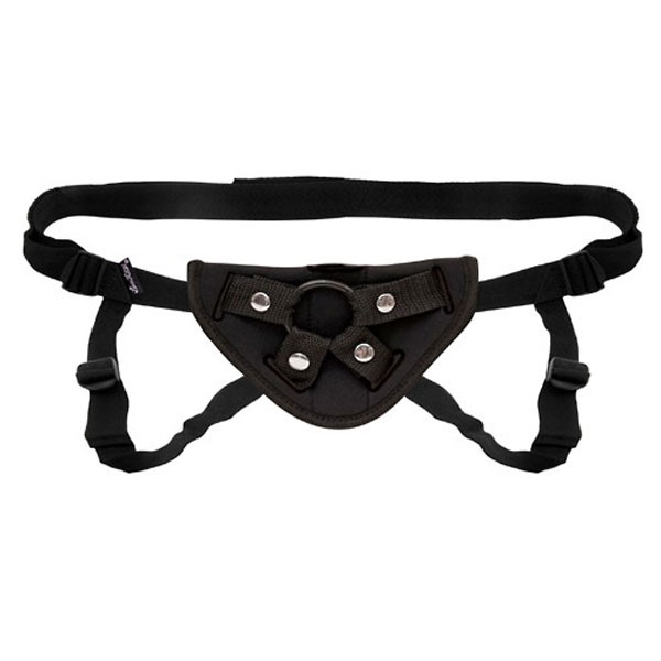 Черные неопреновые трусики для страпона, Lux Fetish