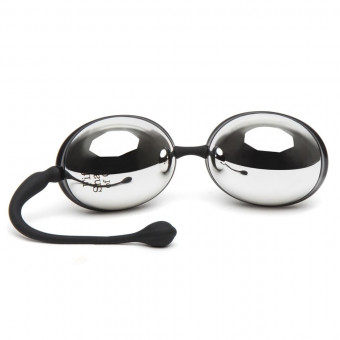 Серебристо-черные вагинальные шарики Inner Goddess Silver Jiggle Balls, Fifty Shades of Grey