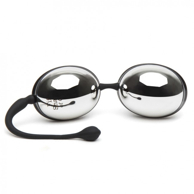 Серебристо-черные вагинальные шарики Inner Goddess Silver Jiggle Balls, Fifty Shades of Grey