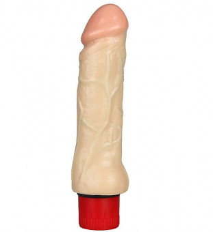 Мультискоростной телесный вибромассажёр REALSTUFF 7INCH VIBRATOR - 17,8 см., Dream Toys