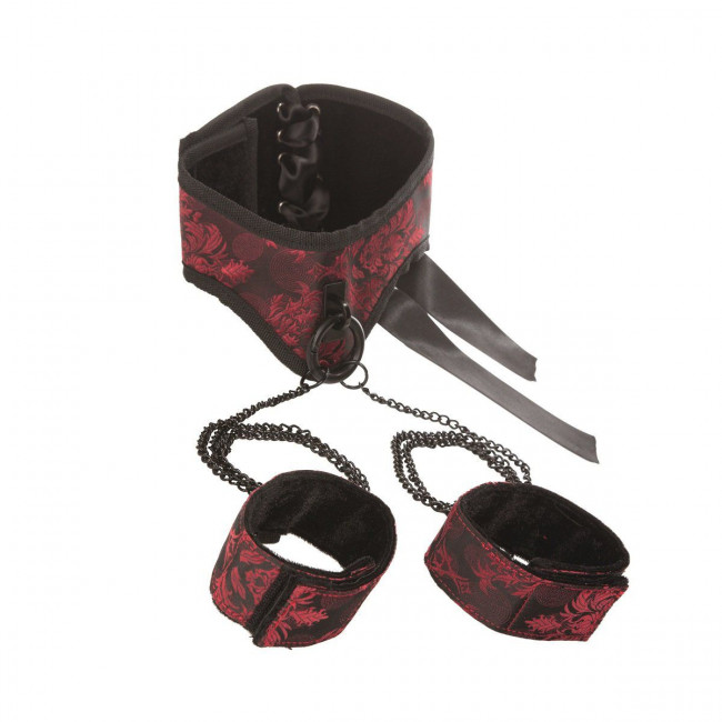 Ошейник с манжетами Scandal Posture Collar with Cuffs, California Exotic Novelties