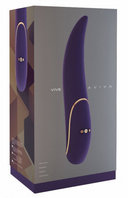 Фиолетовый вибратор Aviva с тонким кончиком - 19,8 см., Shots Media BV