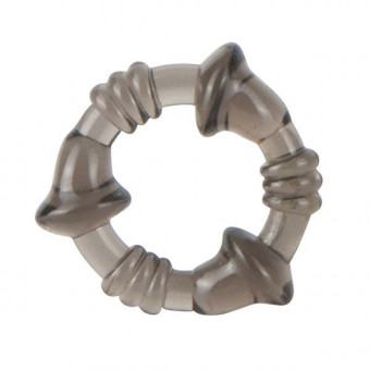 Дымчатое эрекционное кольцо MINI FLEX STRETCHY COCKRING, Seven Creations