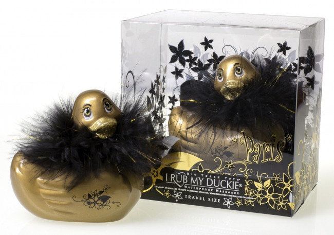 Золотистый массажер-уточка I Rub My Duckie Paris Gold Travel Size, Big Teaze Toys Золотистый массажер-уточка I Rub My Duckie Paris Gold Travel Size, Big Teaze Toys